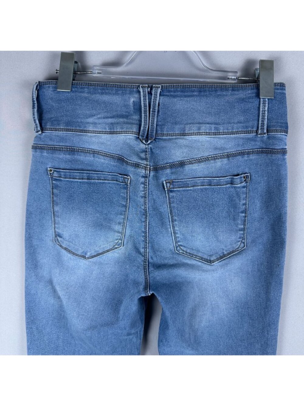 Curve Appeal Skinny Jeans High Rise Womens Size 10/30 Light Wash Stretch - Picture 3 of 11